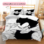 Vegeta Dragon Ball Multikakujuline Voodipesu Kodu Dekoreerimine S&uuml;nnip&auml;evakingitus (1 * tekikott + 2 * padjap&uuml;&uuml;ri, ilma s&uuml;damikuta) 135x200cm black