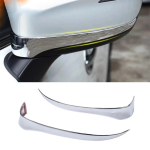 For Mazda CX3 CX-3 2016- ABS Chrome Car Exterior Headlight Trim Front Rear Fog Light Cover Side Handle Center Grill cover rearview cover B gray