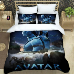 Film Avatar: The Way Of Water Prinditud Voodipesukomplektid Peen Vooditarvete Komplekt Tekikott Vooditekk Voodipesukomplekt Luksuslik (135x200cm) white