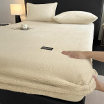 &Uuml;hev&auml;rviline sametist pingulduslinik Paks korallfliisist libisemiskindel voodikate Jacquard-mustriga madratsikaitse Talvine soe pingulduslinik 120x200x25cm