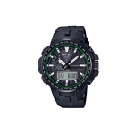 CASIO Meeste PRO TREK Must Kell PRW-S6100Y-1 PRW-S6100Y-1 Black Green Circle Watch Dial