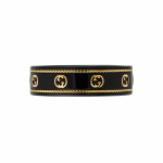 Gucci Ikoon Interlocking Double G L&auml;ikiv 18K Kuld S&uuml;nteetiline Safiir S&otilde;rmus Unisex s&otilde;rmused Must 606826-I0H11-8029 15