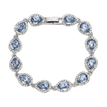 Givenchy Heart Line Tsingist Messingist Klaasist Kristall K&auml;ev&otilde;ru Naiste k&auml;ev&otilde;ru H&otilde;bedane Sinine 60563264NYO Basic Packaging-Box Not Included,F,Silver/Blue