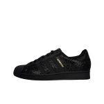 Adidas Originals SUPERSTAR Wear resistant And Lightweight Low top Skateboard Shoes Unisex Black Sparkling Rhinestone EG4959(Team133-) 35⅔