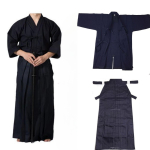 Kendo riietus Kendo p&uuml;ksid Kendo hakama Hakama Kendo gi 2-osaline komplekt 190 tumesinine v&auml;rv