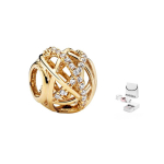 Pandora Avatud Galaktika V&otilde;lu 14K Kuld Kuupmeetriline Tsirkoonium Ehted Aksessuaarid Naiste Ehted 750827CZ Gold