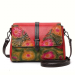 Retro Ehtne Nahk Naiste &Otilde;lakott Suure Mahutavusega Lilleline Ruudukujuline Kott Veisenahast Crossbody Kott Premium