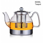 800/1200ML Klaasist Teekann Gaasipliit Induktsioonpliit Veekeetja Hiina Filtiga Kuumuskindel Lilletee 800ML