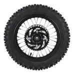 12-tolline mustuseratta tagaratta velg 80/100-12 3.00-12 Tagaratta rehv ja velg Sisemine toru 15mm teljega Piduriketta hammasrattaga must