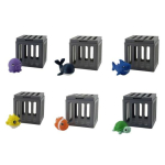Ujumisbasseini sukeldumism&auml;nguasjade komplekt uppuvate puuride ja loomadega, veealuse p&auml;&auml;stem&auml;ng lastele, l&otilde;bus veem&auml;ng, suvine kingitus poistele ja t&uuml;drukutele 6pcs gray