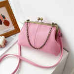 Elegantne PU naiste v&auml;ike &otilde;lakott Luksuslik disainklamber Clutch Retro naiste rahakott ja k&auml;ekotid Crossbody kotid pehme nahk 26X6.5X15cm roosa