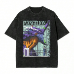 Neon Genesis Evangelion EVA Unit-01 Vintage Manga Kaas Pesitud &Uuml;lem&otilde;&otilde;duline Must T-s&auml;rk | Mecha Anime F&auml;nnidele Unisex T&auml;navar&otilde;ivaste T-s&auml;rk S mitmev&auml;rviline