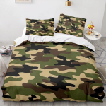 3D Kamuflaaž Voodipesu Komplekt Disain Kodu Tekstiil Lahe Poiss T&uuml;druk Laps T&auml;iskasvanu Tekikoti Komplekt Pehmed Tekikatted Padjap&uuml;&uuml;ridega 3tk EU single(135x200cm)