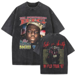 Pestud Vintage Rapper The Notorious Big Maailmatuuri 97 T-s&auml;rk Biggie Smalls Tr&uuml;kiga T-s&auml;rgid Mehed Naised Hip Hop &Uuml;legabariidilised T-s&auml;rgid 3XL mitmev&auml;rviline