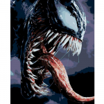 V&auml;rvimine numbrite j&auml;rgi raamiga Maalid v&auml;rvimiseks - Venom Marvel 40x50 cm