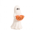 Halloweeni kummituse kujuke, millel on k&otilde;rvitsakommitops, dekoratiivne vaikskulptuur, sise- ja v&auml;listingimustes p&uuml;hadekaunistus One Size