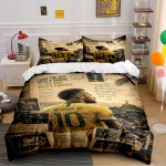 Neymar Jr Jalgpalli Voodipesu Komplekt Voodipesu Tekikoti Komplekt Tekikott Padjap&uuml;&uuml;rid Kodu Kaunistus (1 * Tekikott 2 * Padjap&uuml;&uuml;ri, ilma tekita) 135x200cm