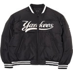 MLB Varsity Esik&uuml;lg K&auml;sikiri Soonik Keskmine L&uuml;hike Puhvisjakk Pesapallijakk Unisex Must 3ADJV0346-50BKS S