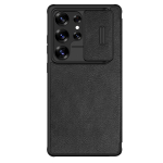 Samsung Galaxy S25 Ultra S25 Plus'i jaoks Nillkin Qin Pro klappnahast &uuml;mbris &Uuml;li&otilde;huke liugkaameraga &uuml;mbris Objektiivi kaitsekate for Samsung S25 black