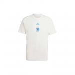 Adidas Argentina Koondise T-s&auml;rgid Meeste Valge &Uuml;mmarguse Kaelusega M&otilde;&otilde;dukas Sirge L&otilde;ikega IU2151 A/2XL