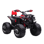 Elektriline laste ATV, 3-8 km/h, 45 min. T&ouml;&ouml;aeg, LED-esituli, Muusikapleier USB-ga, 3&ndash;5-aastastele lastele 100 x 65 x 73 cm punane
