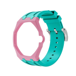 2-in-1 bio-keraamiline korpus silikoonrihm Swatch Royal Popile asendusrihm for AP Swatch Royal Pop pink