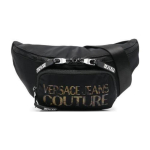 Versace Jeans Couture &Uuml;hev&auml;rviline logotr&uuml;kiga T&otilde;mblukuga Sulgemine Pol&uuml;ester Rinnakott V&ouml;&ouml;kott &Otilde;lakott Crossbody Kott Meeste kotid Must 74YA4B93-ZS394-M09 Basic Set (Bag+Dust Bag) black