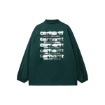 Carhartt WIP Logo Prindiga Coach Jakk Unisex Jakk Tume-Roheline CHXJKA241003MGRD L black