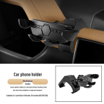 Traadita laadija ja navigatsiooniga telefoni hoidik Land Rover Defender 2020-2026 jaoks black