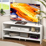 Nurgeline televiisorialus 2 avatud riiuliga 47-tollise teleri jaoks - Valge 110 x 36 x 45 cm