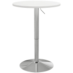 &Uuml;mar baarilaud k&otilde;rge k&ouml;&ouml;gilaua k&otilde;rgusega reguleeritav 69-91 cm 360 kraadi p&ouml;&ouml;rleva lauaplaadiga valge ja h&otilde;bedane 60 x 60 x 91 cm