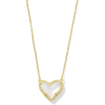 Kendra Scott Ari S&uuml;damikuga Reguleeritava Pikkusega Ripatsiga Kaelakee Naistele, Moodsad Ehted IVORY MOTHER OF PEARL beige
