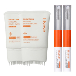 lilyeve Growturn Exosome Brush Ampull 100ml / lilyeve Kahekordne Ripsmeseerum L&auml;bipaistev 4ml + Must 4ml (6 Valikud) # Lash Serum 2pcs + Brush Ampoule 100ml 2pcs