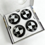 4 tk 56/68 mm ujuvat veljekeskkatet BMW 50. aastap&auml;evaks &ndash; Sobib E39 E46 E60 F10 F30 G20 X3 X5 (Autode rummu tarvikud) CF5 (black white,56mm 4pcs) must valge v&auml;rv