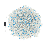 500 tk kuumalt vahetatavat mehaanilist klaviatuuril&uuml;litit, tolmukindel, sinised, punased, pruunid l&uuml;litid DIY-klaviatuuri jaoks, koos klahvikatte eemaldajaga 500pcs cross Blue white