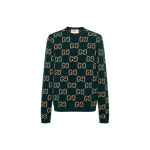 GUCCI Gg Monogramiga &Uuml;mmarguse Kaelusega Kootud Kampsun 692900-XKCC5-3235 S roheline