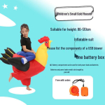 Kuldne Kukk T&auml;ispuhutav Dinosaurus Kost&uuml;&uuml;m Lastele - T&auml;iuslik Halloweeni, Multikate &Uuml;rituste ja Vanema-Lapse Pidude jaoks One Size white