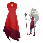 The Owl House Cosplay Kost&uuml;&uuml;m Luz Noceda Koolivorm Amity R&otilde;ivastus Edalyn Kleit Halloween Rolli m&auml;ngimise Komplekt 150 red