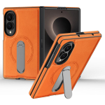 Magnetiline Kokkupandav Klambriga Telefoni&uuml;mbris Samsung Galaxy Z Fold 8 Ultra 7 6 5 4 Z Fold 8 Laiale Nahast 360&deg; P&ouml;&ouml;rleva Alusega Tagakaas Galaxy Z Fold6 oranž