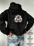 Meeste Poksikindad Kapuutsiga Poksi Graafika S&uuml;gis Fliisist Dressipluus Fitness Sportlik Spordiriided Vintage T&auml;navar&otilde;ivad L&otilde;tv Pullover M black