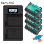 Palo 4tk 2500mAh 7V EN-EL15 EL15 aku+ENEL15 LCD nutikas laadija Nikon D7000 D7100 D800 D800E D600 D610 D810 D500 D7200 V1 jaoks must