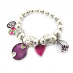 NOA [G6020] - Bracelet Cr&eacute;ateur 'Princesse Papillon' violet lilla