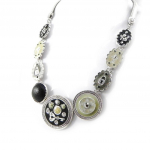 Les Tr&eacute;sors De Lily [H9879] - Collier Cr&eacute;ateur 'Babouchka' gris noir hall