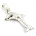 Les Tr&eacute;sors De Lily [I3643] - Pendentif Argent 'Dauphin' argent&eacute; (rhodi&eacute;) - 15x12 mm h&otilde;be
