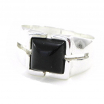 Bague Argent 'D&eacute;esse Noir de Jais' 56 must