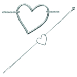 Les Tr&eacute;sors De Lily [L7860] &ndash; h&otilde;bedane 'Love' terasest k&auml;ev&otilde;ru &ndash; 21x21 mm h&otilde;be