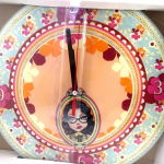 Lili Petrol [M3366] - Horloge Murale 'Lili Petrol' orange vert (Jude) - 30 cm mitmev&auml;rviline