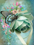 Diamont Painting Flowers Teemantmaali 5D Tikkimiskomplekt Daimond Painting Full Drill 15*20cm