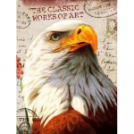 Teemantkunsti maalikomplektid Eagle Teemanttikandid Ristpistes Loomapildid kividest Mosaiik K&auml;sit&ouml;&ouml;komplekt Full Round 20X30CM punane