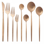 Rose Gold Matt s&ouml;&ouml;gin&otilde;ude komplekt Peegel s&ouml;&ouml;giriistade komplekt roostevabast terasest s&ouml;&ouml;giriistad k&ouml;&ouml;gi nuga lusikas lauan&otilde;ud l&auml;&auml;ne h&otilde;ben&otilde;ude komplekt tea spoon 1pc vask